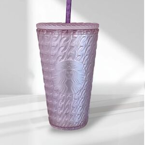 NWT Starbucks Pink Soft Touch Chain Tumbler 16oz